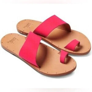 Beek Finch Leather Toe Ring Sandal Pink Size 9